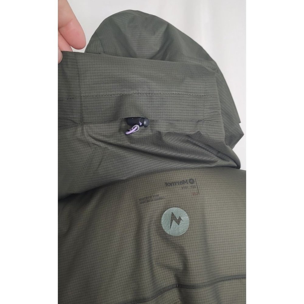 Marmot Jacket L Bantamweight Anorak Packable Green Lihtweight Waterproof - Picture 11 of 14
